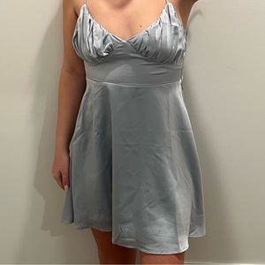 Boutique Dress: size small, light blue, silky, flowy dress